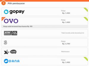 Pilihan Pembayaran Pada Website CodaShop