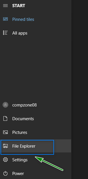 File Explorer Dapat Diakses Dari Start Menu