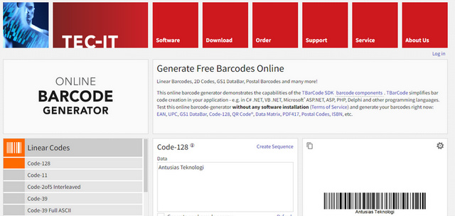 TEC-IT Online Barcode Generator